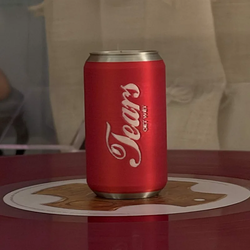 Tears Can in Can Red / Lettering White